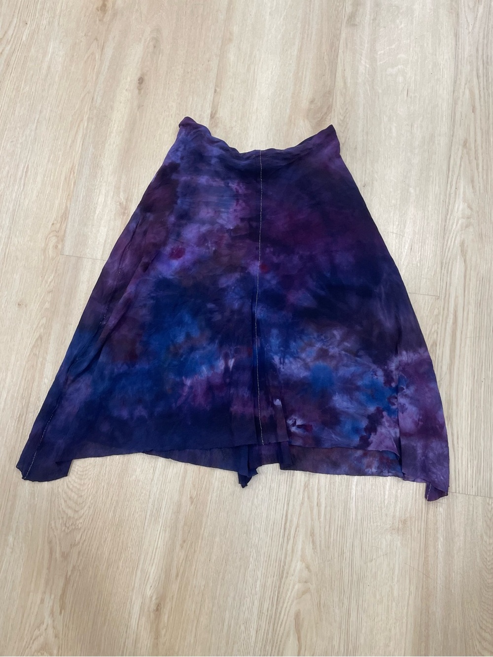 Robin Kaplan purple hand tie-dye sheer midi skirt Size: 3
